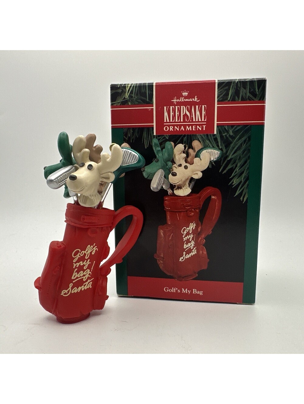 Hallmark Keepsake 1990 Golf's My Bag Christmas Ornament Golf